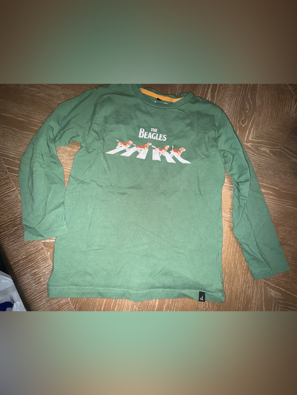 Deux Par Deux Boys Shirt The Beagles Green Size Boys 8
